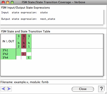 Example of excluded state transitions