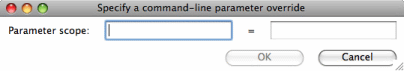 CDD Creation Parameter Override Window